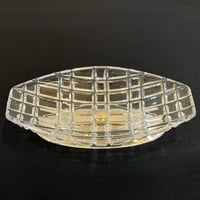 Image 5 of Coupe à fruits Art Déco en cristal taillé & métal argenté HUSSER vintage 960 - Plat