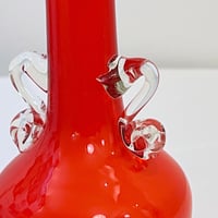 Image 4 of Vase vintage en verre soufflé rouge de Murano - Années 1960/70 - Soliflore