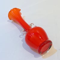 Image 6 of Vase vintage en verre soufflé rouge de Murano - Années 1960/70 - Soliflore