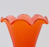 Image 7 of Vase vintage en verre soufflé rouge de Murano - Années 1960/70 - Soliflore