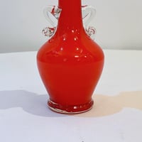 Image 5 of Vase vintage en verre soufflé rouge de Murano - Années 1960/70 - Soliflore