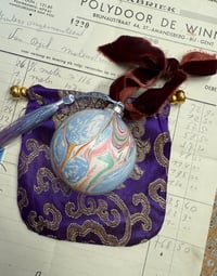 Image 1 of 'The Colours of Charleston' small hand marbled ceramic bauble - No.4