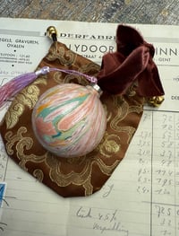 Image 1 of 'The Colours of Charleston' small hand marbled ceramic bauble - No.6