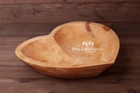 Image 6 of Heart wooden bowl dark brown