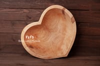 Image 5 of Heart wooden bowl dark brown