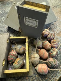 Image 1 of 'The Colours of Charleston' 'Quercus' wooden book box with 3 Acorns 
