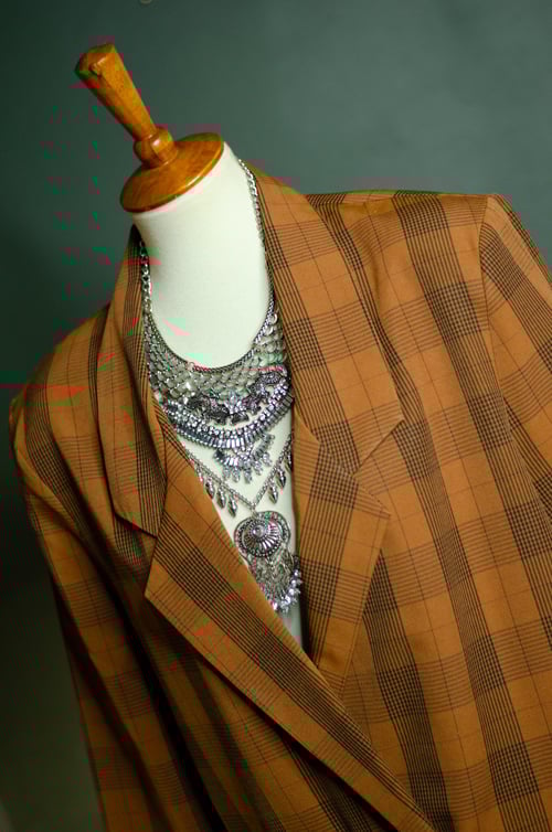 Image of Vintage Uzuri Plaid Double Breasted Boyfriend Blazer