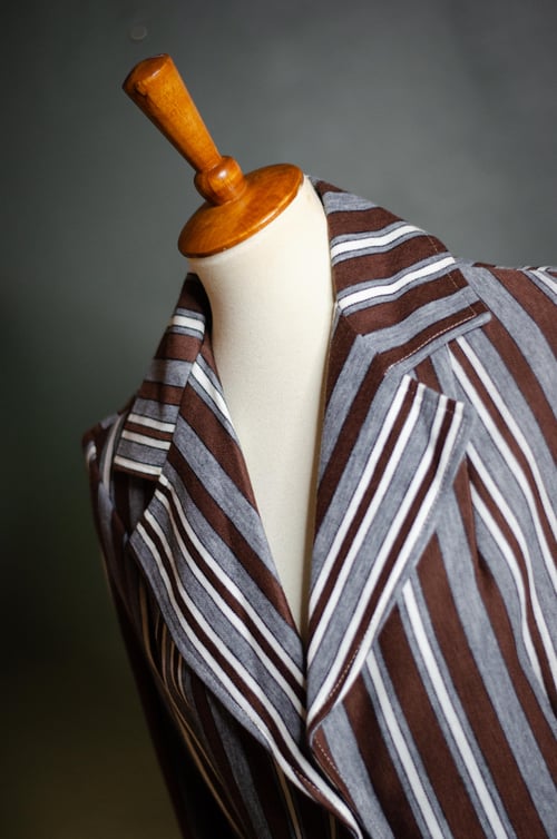 Image of Vintage Mishka Wide Collar Bold Stripes 1970s Blazer