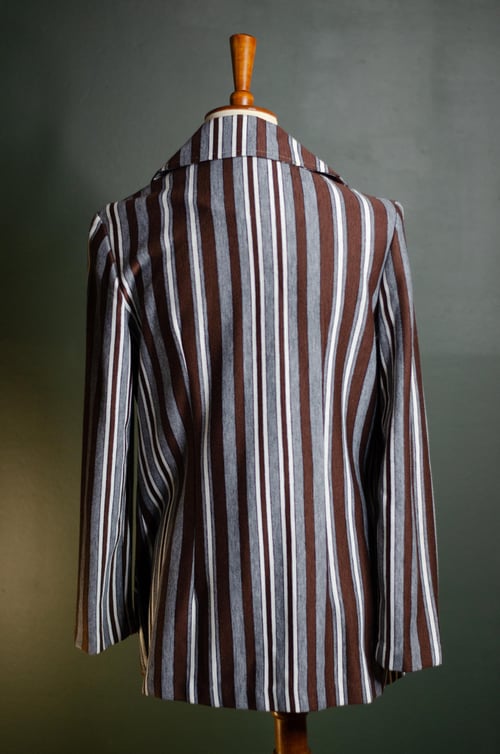 Image of Vintage Mishka Wide Collar Bold Stripes 1970s Blazer