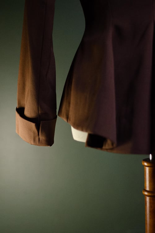 Image of Vintage Xolani Cocoa Cinched Tailored Blazer