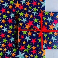 Image 1 of Star Lantern Wrapping paper ( 2 sheets and Gift Tags)