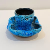 Image 6 of Coquetier vintage 1960 en grès Fat Lava – Poterie du Cyclope - Émaux des glaciers