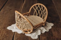 Image 3 of Ivy bed in white and natural brown color