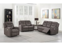 Image 1 of Harrogate Suite - Brown - Electric Reclining