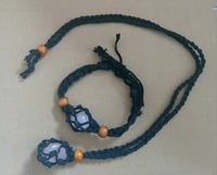 Image 2 of Personalised Braided Crystal Holder Necklace & Bracelet 
