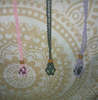 Image 3 of Personalised Braided Crystal Holder Necklace & Bracelet 