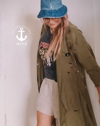 Image 5 of SWEATSHIRT CARDIGAN ¥ unisex ¥ upCyclinG viLLaGe punK¥IbiZa ¥TrenChcoaT¥ festivaL