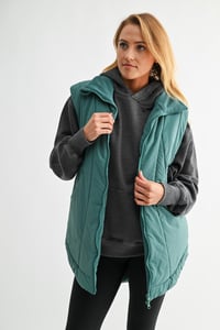 Image 8 of Summit Curve Longline Puffer Vest - 2 colors