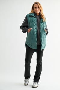 Image 5 of Summit Curve Longline Puffer Vest - 2 colors