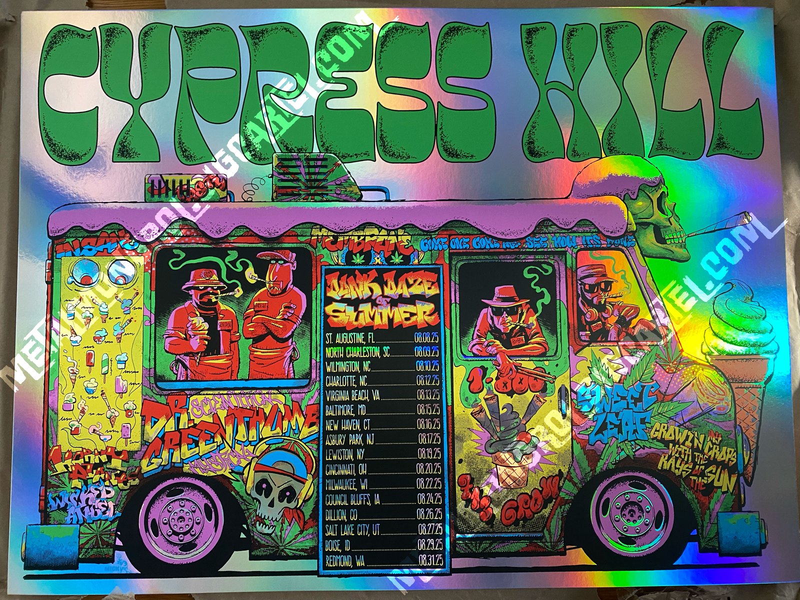 CYPRESS HILL DANK DAZE OF SUMMER TOUR POSTER - FOIL EDITION