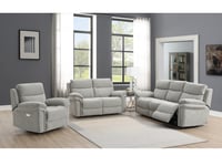Image 1 of Harrow Suite - Light Grey - Electric Reclining