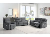 Image 1 of Harrow Suite - Dark Grey - Electric Reclining