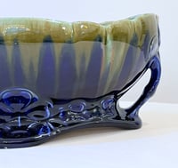 Image 4 of Grande jardinière en barbotine Art Nouveau - Orchies - faïence céramique avec anses - 1920