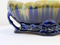 Image 5 of Grande jardinière en barbotine Art Nouveau - Orchies - faïence céramique avec anses - 1920