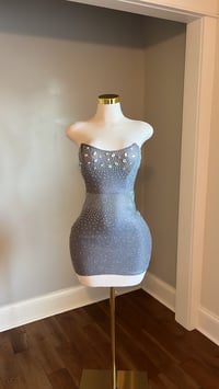Image 1 of Melanie rhinestone mini dress