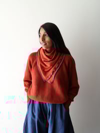 Image 1 of  BANDANA  65x65 cm,  100% MERINO WOOL / MATTONE