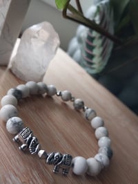 Image 2 of Howlite elephants