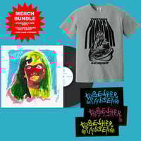 Image 1 of "EAT MYSELF" MERCH BUNDLE (BLACK VINYL)