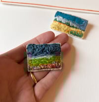 Image 2 of Landscape Hand Stitched Brooch