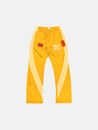 GIRLS ARE DRUGS® FLARED TRACK PANTS - GOLD