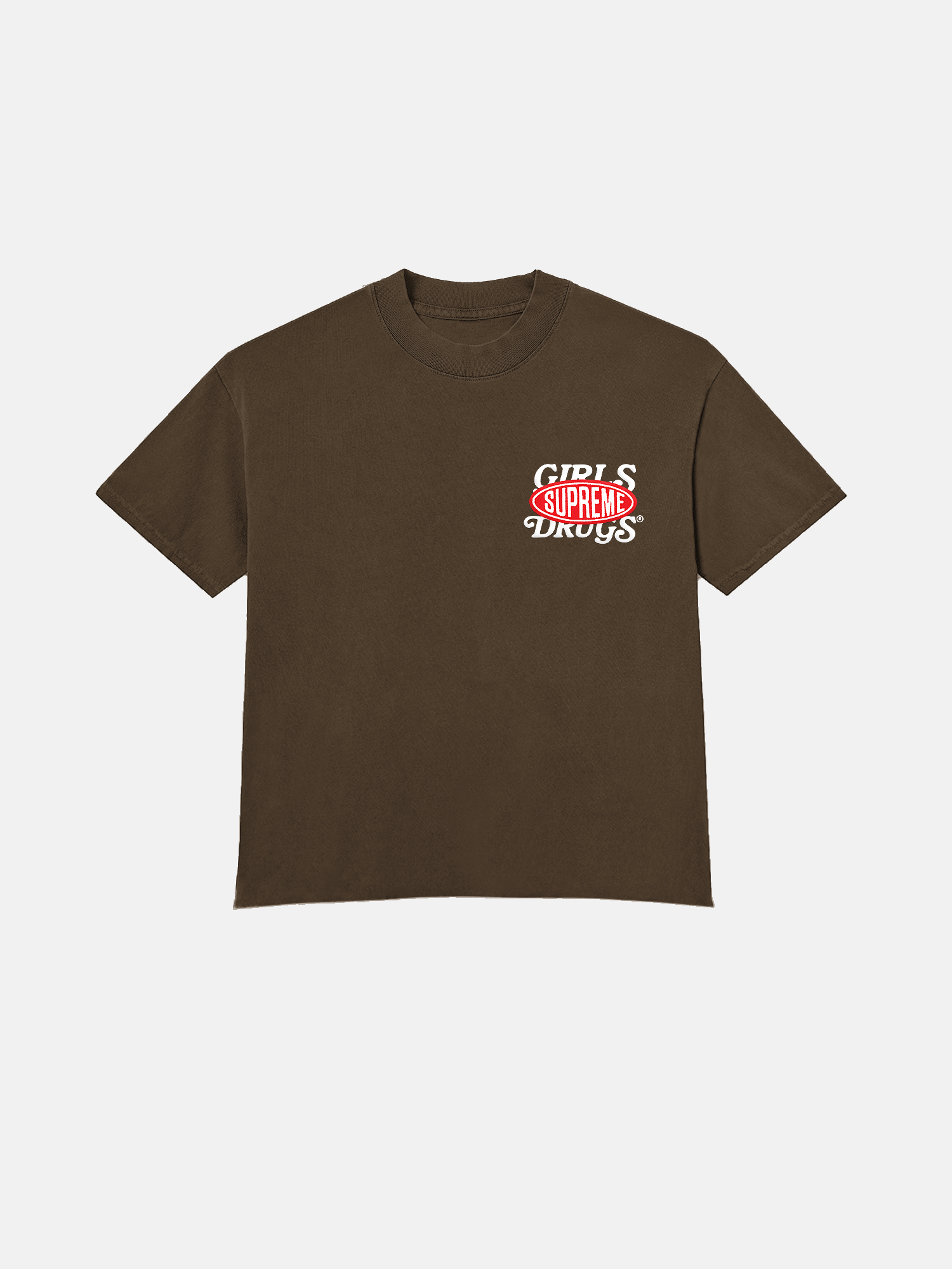 Image of GIRLS ARE DRUGS® x SUPREME® TEE  - MOCHA