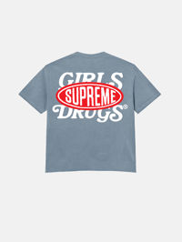 Image 2 of GIRLS ARE DRUGS® x SUPREME® TEE  - DENIM