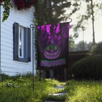 Image 5 of Garden flag - Welcome Jack o Lantern Retro Purple Glow