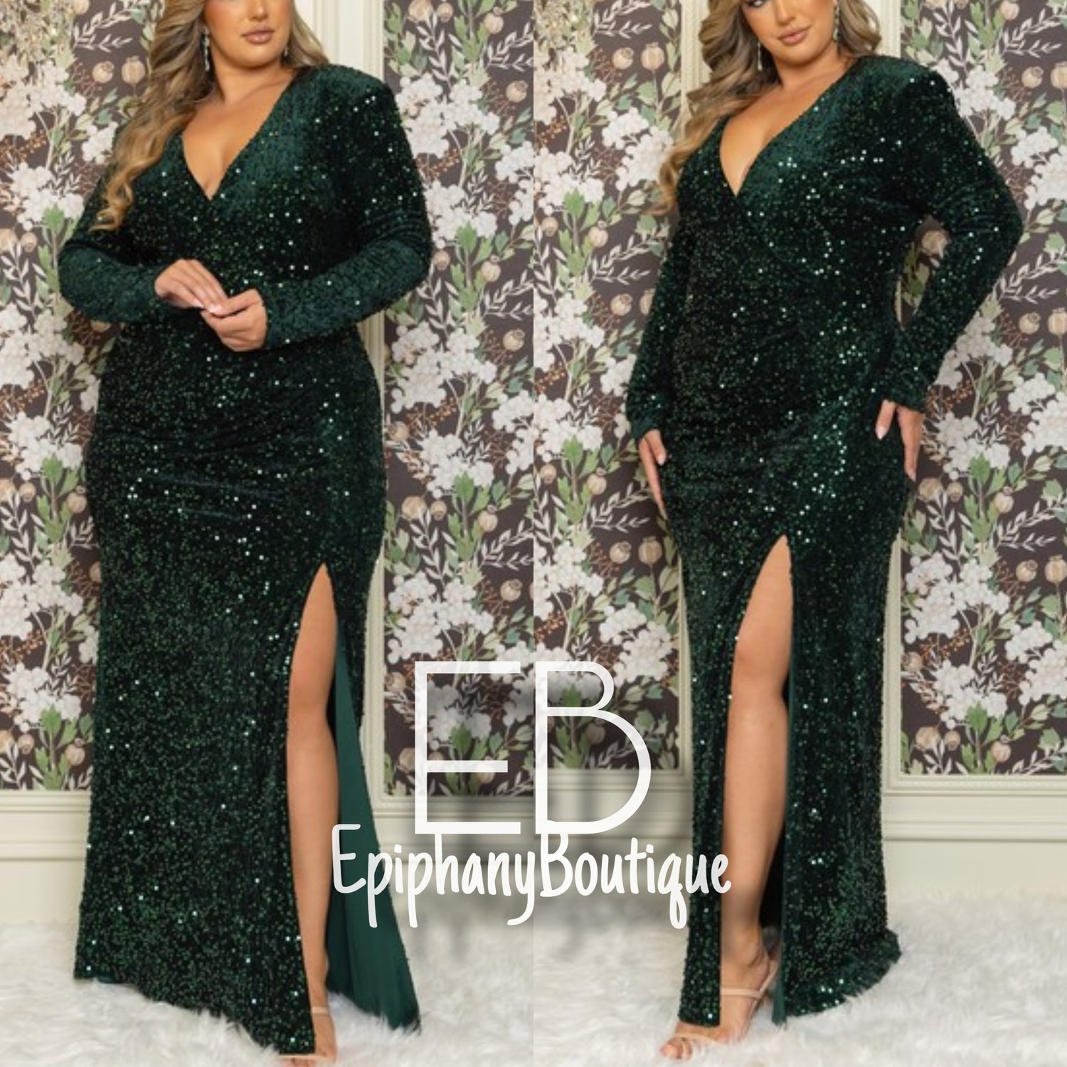 Image of The Reagan Sequins Gown-**Plus/Curvy**
