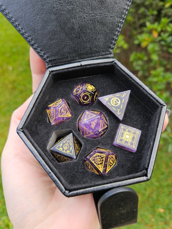 Image of Limited Edition 60 Dark Justiciar Dice Set