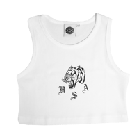 Image 1 of Tiger - Cropped Waffle Tank