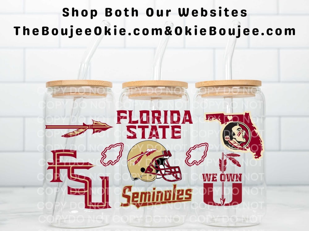 Image of Florida State Football Uv Dtf Wrap or Decal choice of 2