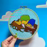 Image 1 of BARNEY GUMBLE - Handmade Embroidery Hoop Wall Art