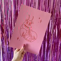Image 1 of Mr Pinchy - Pink And Red Print