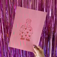 Image 1 of King Sized MuuMuu Homer - Valentines Day Print A4