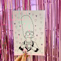 Image 1 of Pink Suit Marge - A4 