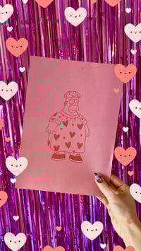 Image 2 of King Sized MuuMuu Homer - Valentines Day Print A4