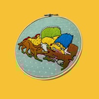 Image 3 of BARNEY GUMBLE - Handmade Embroidery Hoop Wall Art