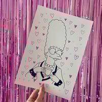 Image 2 of Pink Suit Marge - A4 