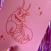 Image 4 of Mr Pinchy - Pink And Red Print
