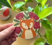 Image 3 of Floral Fox Vinyl Sticker, 3-inch